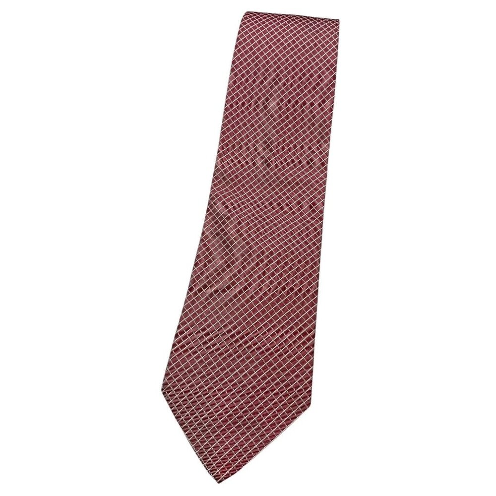 BROOKS BROTHERS Men's Silk Necktie DESIGNER Tie Pink Tartan W:3.7" EUC - Picture 1 of 3